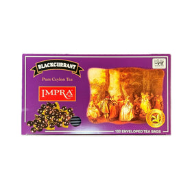 Impra Blackcurrant flavored Ceylon tea bags deliver fragrant, anytime enjoyment.