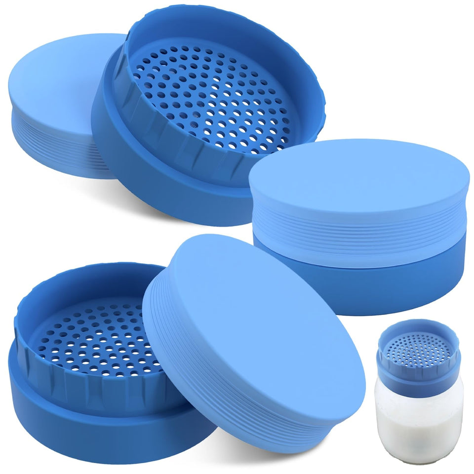 IMPRESA kefir lid blue wide-mouth 3-pack for smooth drainage