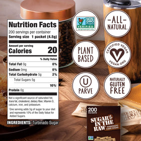 IN THE RAW bundle display with both sweeteners for versatile use