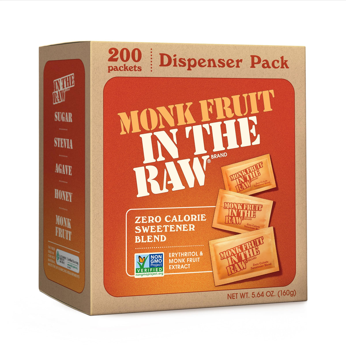 IN THE RAW Monk Fruit Packets box for keto-friendly sweetness