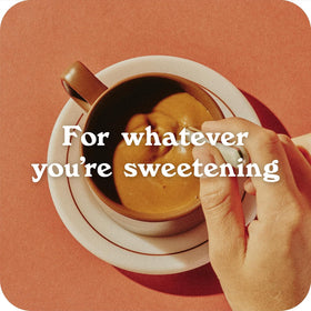 IN THE RAW Monk Fruit Packets in coffee provides a zero-calorie sweetness.