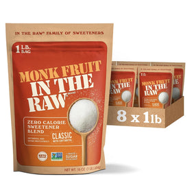 IN THE RAW Monk Fruit Sweetener Baker Bag 16 oz, 8-pack for baking