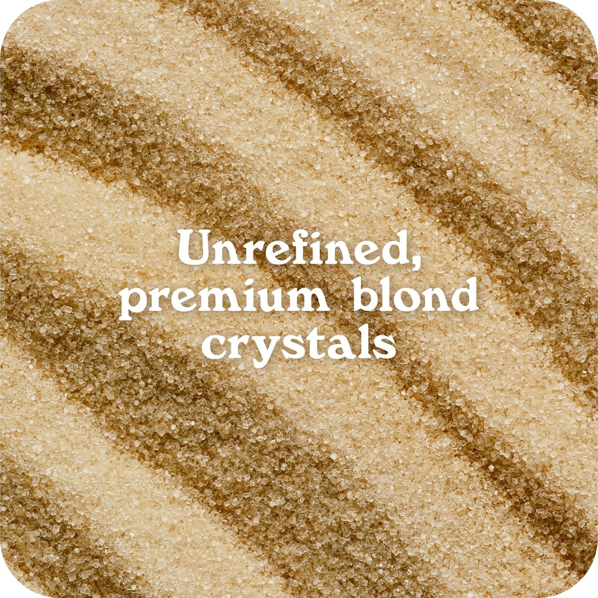 IN THE RAW Organic White Sugar granules close-up for recipes and sweetness.