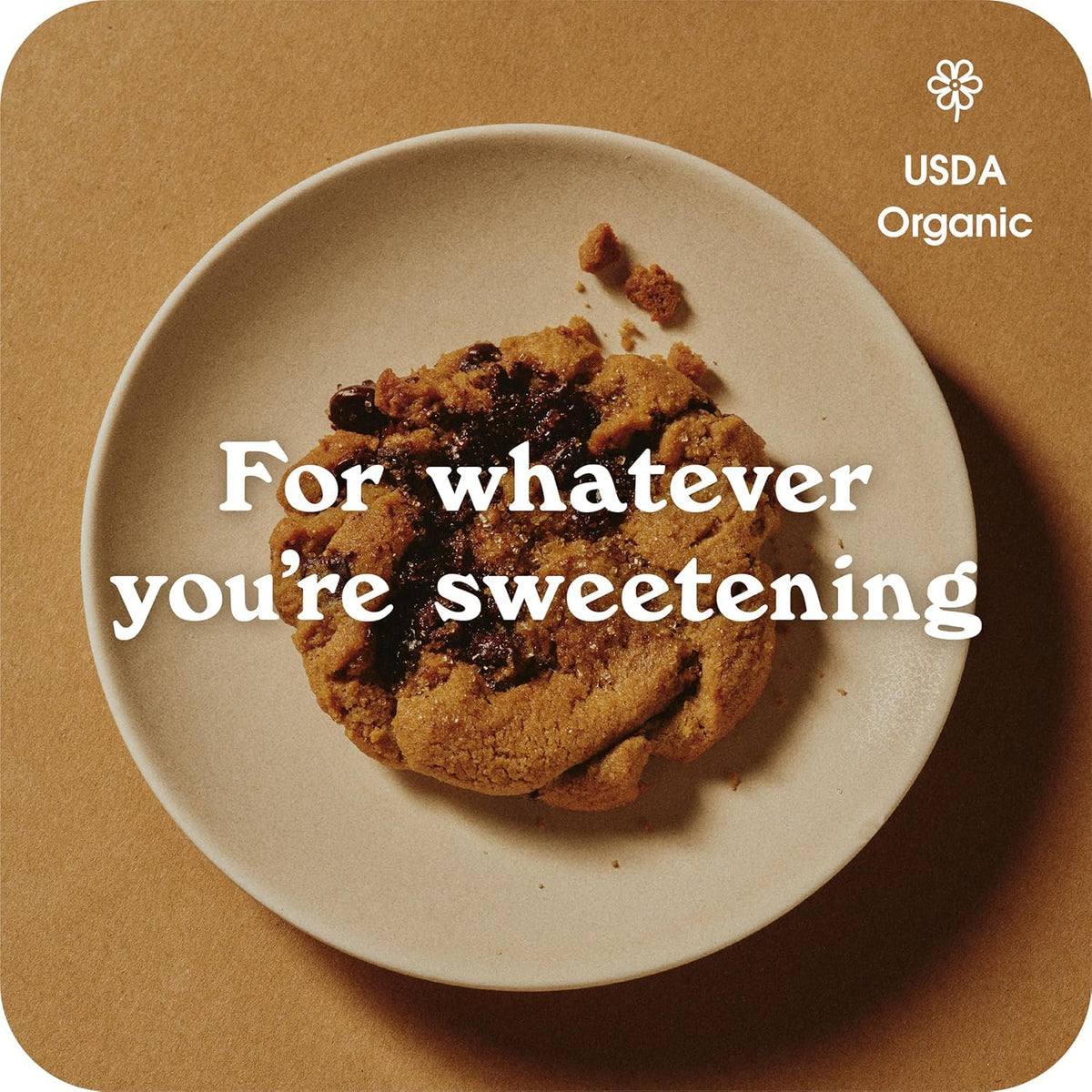 Pouring Sugar In The Raw Organic White into a cup to sweeten hot coffee.