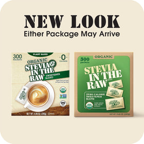 IN THE RAW 300-count box offers convenient daily sweetness.