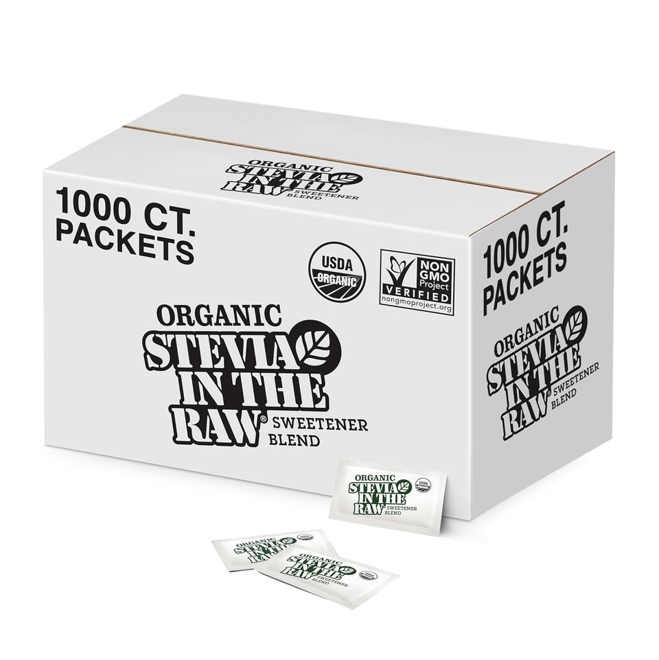 In The Raw stevia packets dissolve easily in coffee for zero calorie sweetness