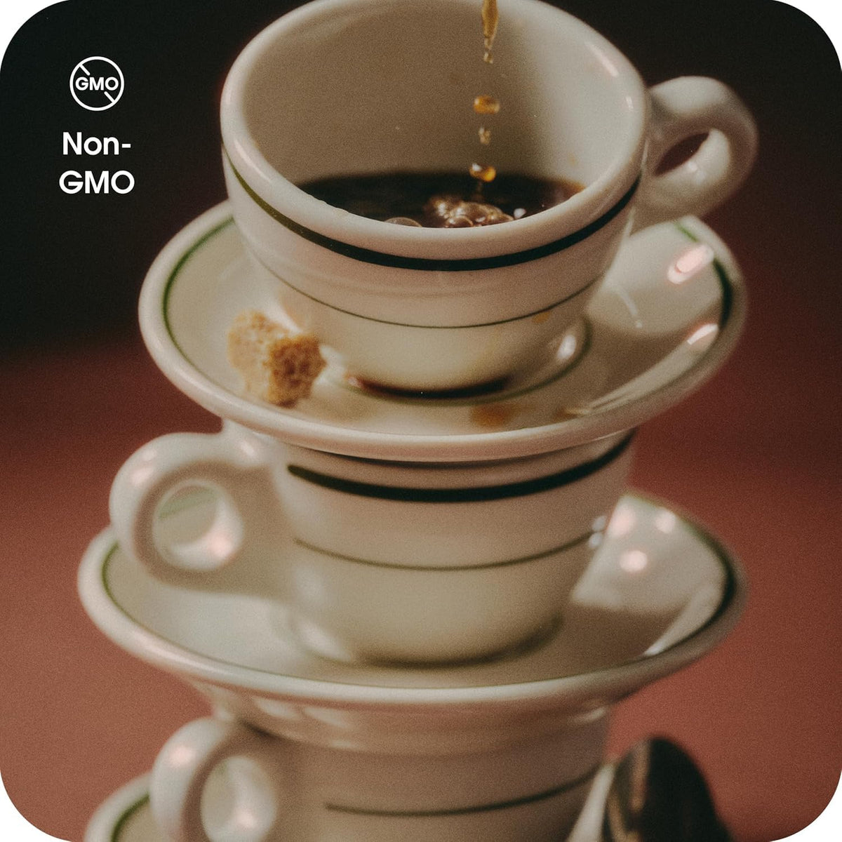 In The Raw Turbinado sugar cubes stirred into coffee for even sweetness.