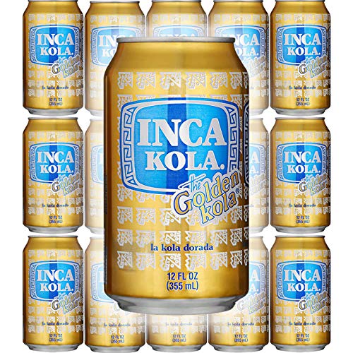 Inca Kola Golden Kola can front view, ideal for sharing at gatherings.