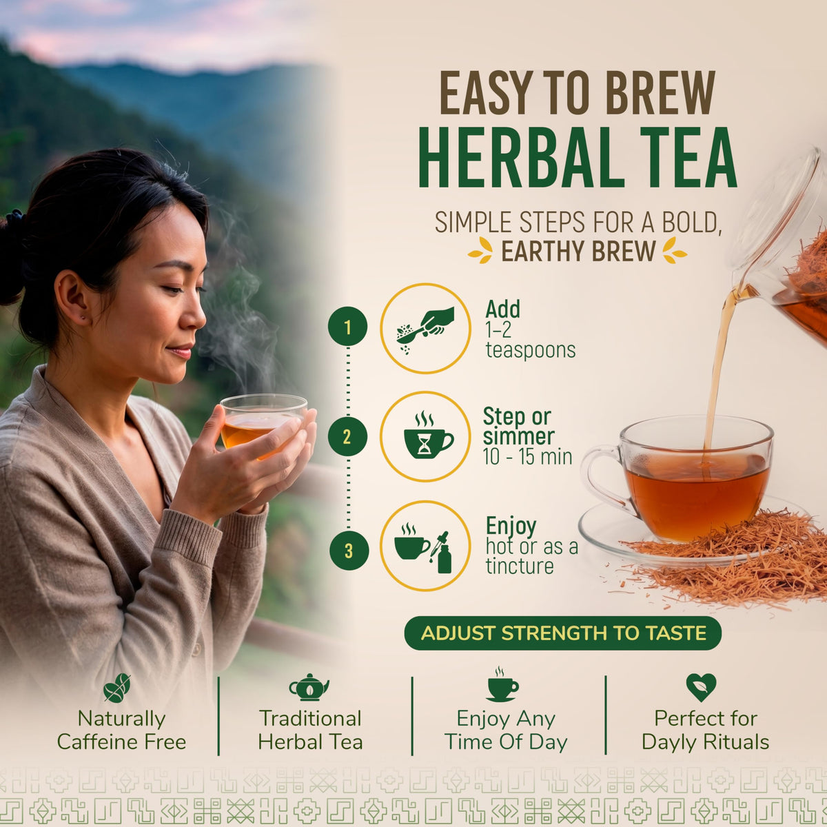 INCA MASTER TEA Amber brew, with clean processing and consistent quality.
