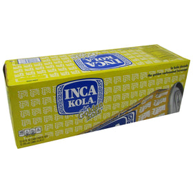 Inca Kola Golden bottle on table ready to share with friends
