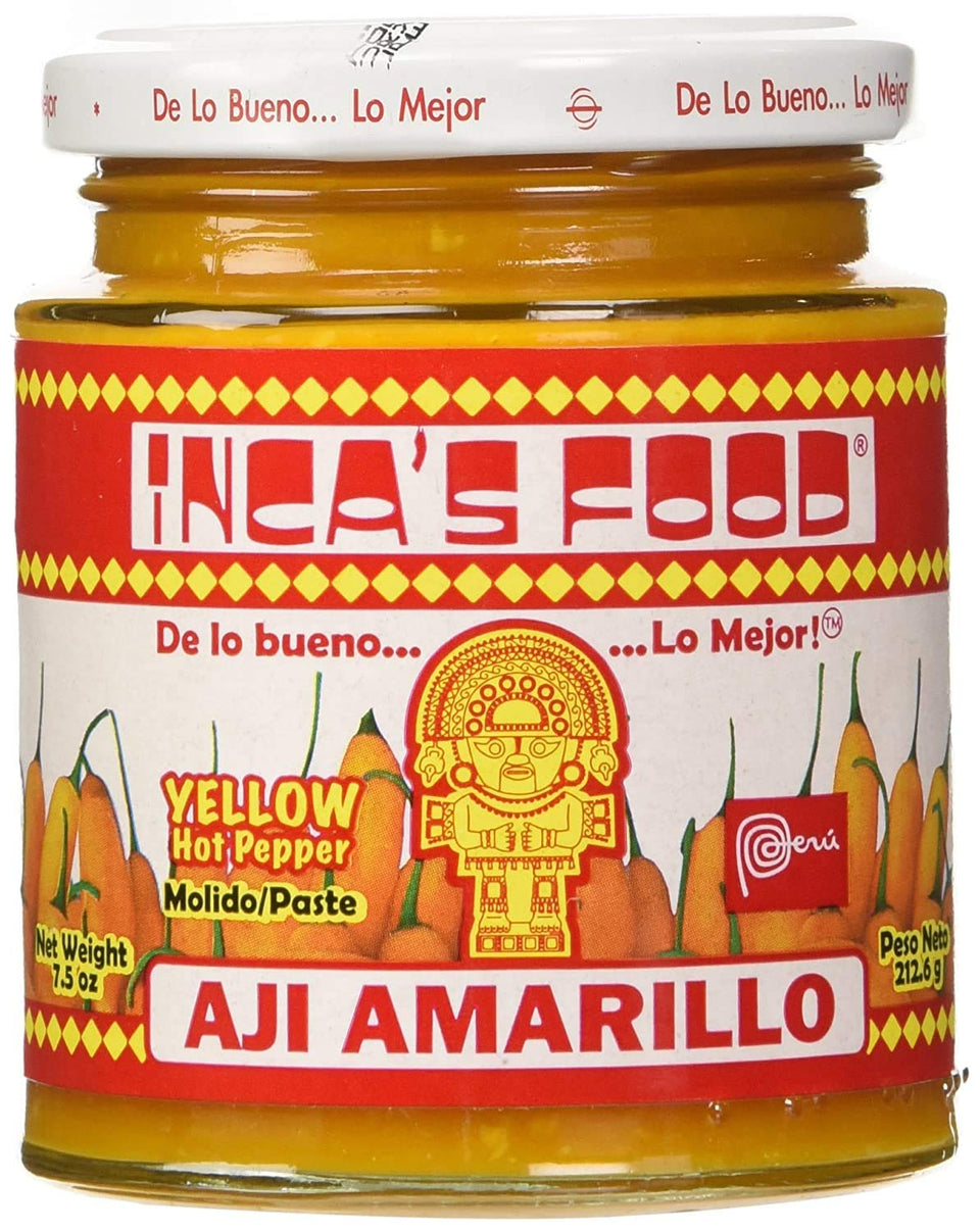 Inca's Food Aji Amarillo paste jar for vibrant color and warm pepper flavor