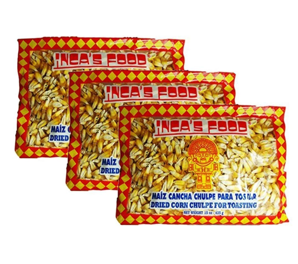 Inca's Food Maiz Cancha Chulpe toasting corn, ideal snack to share.