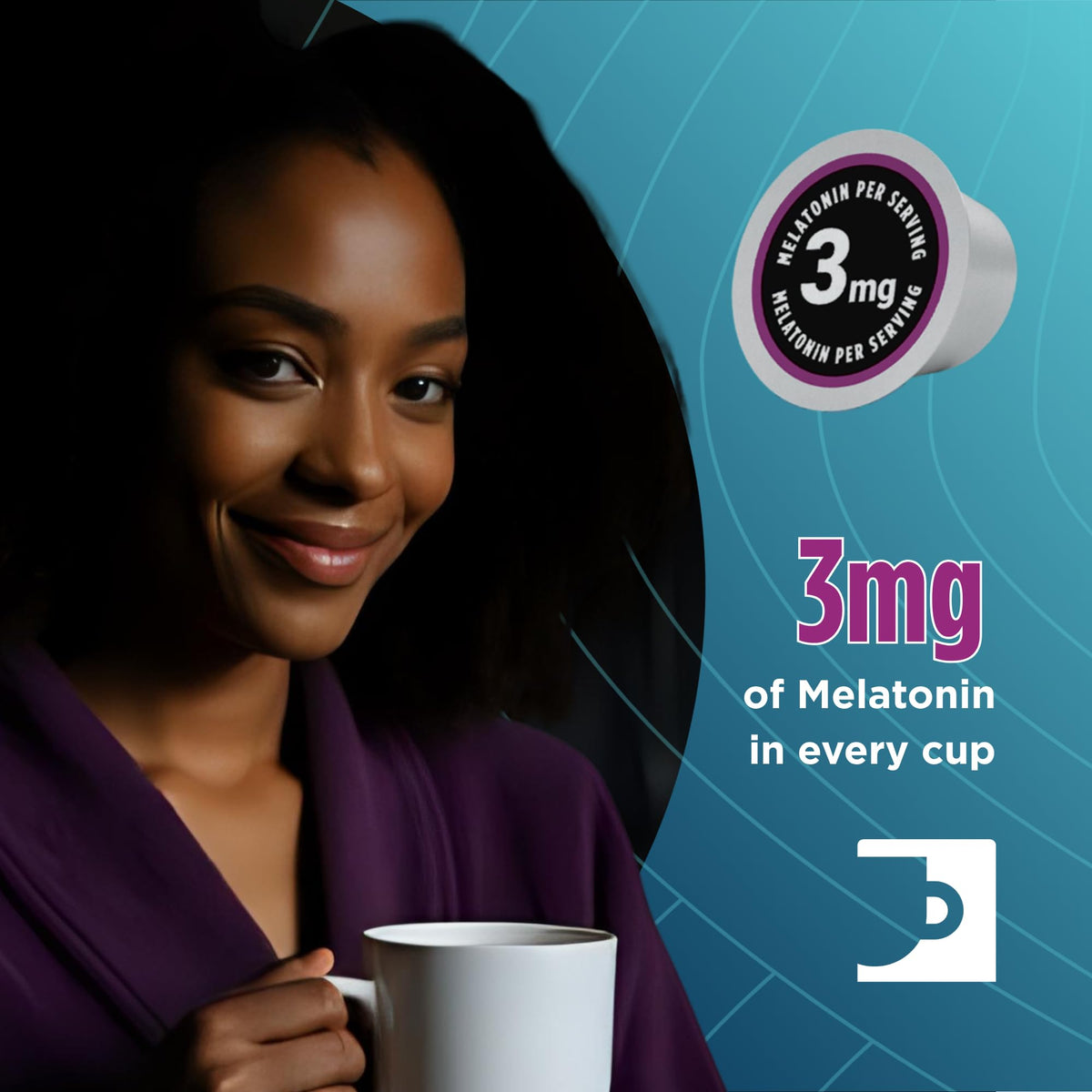 Incredibrew 3mg melatonin pods close-up suggesting unwind aid.