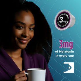Incredibrew 3mg melatonin pods close-up suggesting unwind aid.