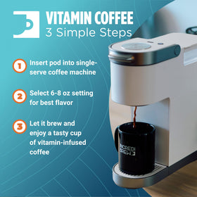 Incredibrew daily nutrition coffee pod delivering 10 vitamins per cup