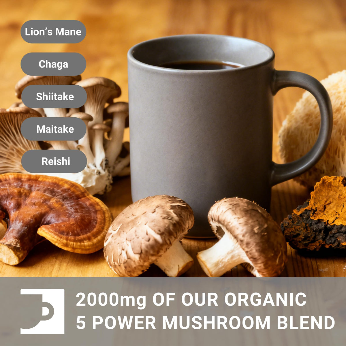 Incredibrew organic mushroom coffee pod showcasing medium-dark roast aroma and robust body.