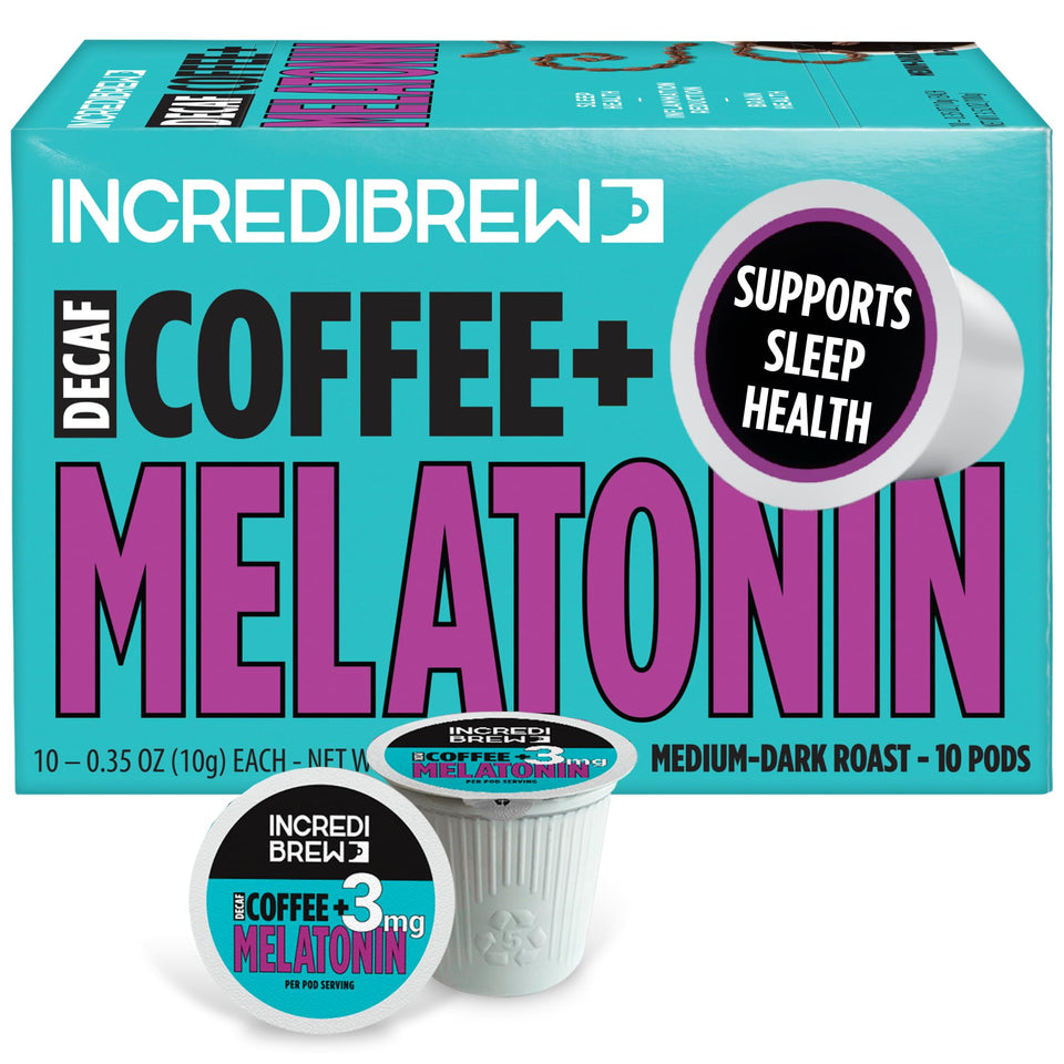 Incredibrew Sleep Support pods box, convenient nightly routine.