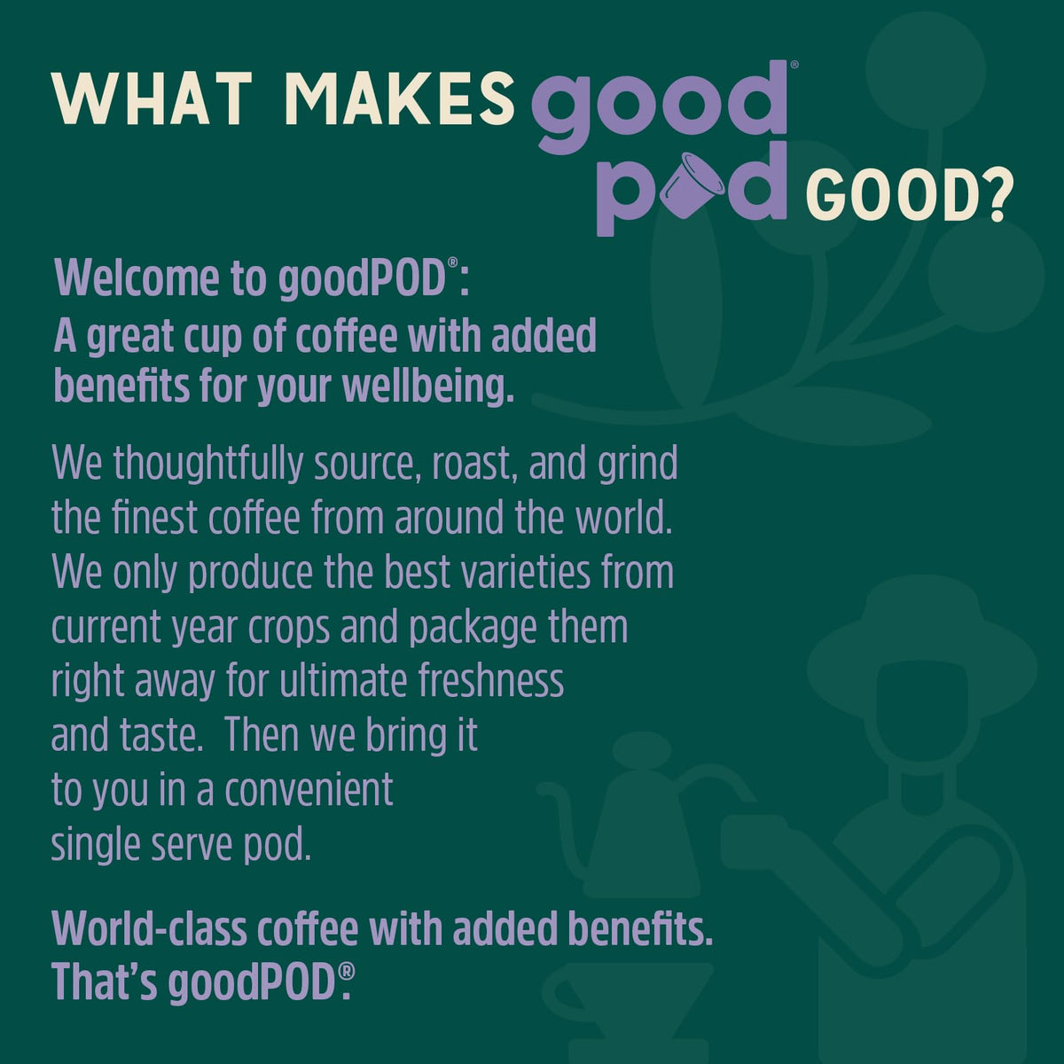INDEPENDENCE COFFEE CO. goodPOD fair trade label signaling ethical sourcing