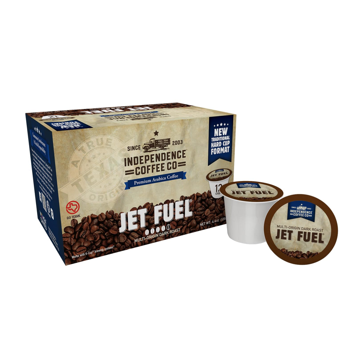 Independence Coffee Co. Jet Fuel Intense pod, bold aroma for mornings
