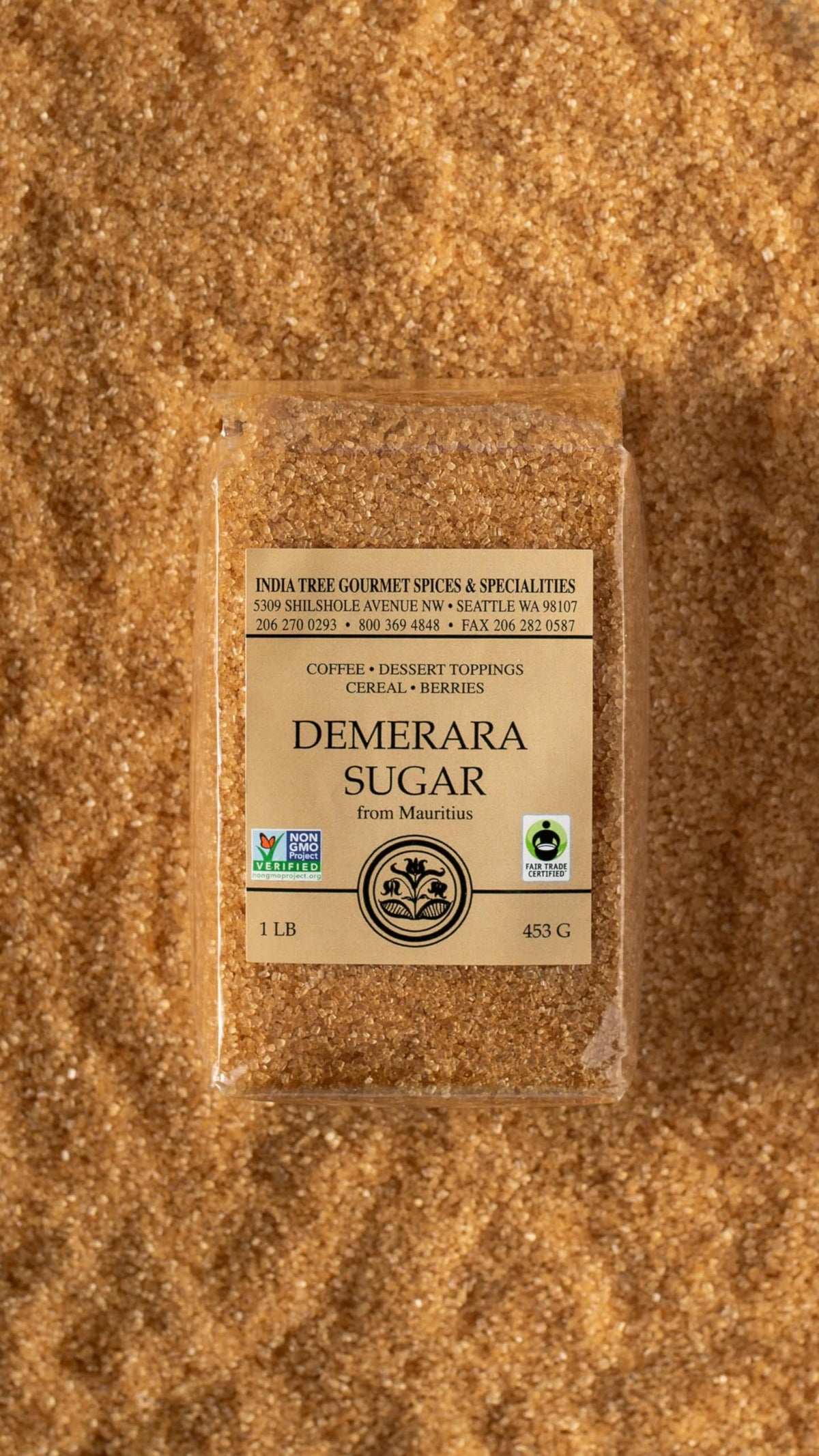 Demerara sugar topping on baked goods adds crunchy texture and caramel notes.