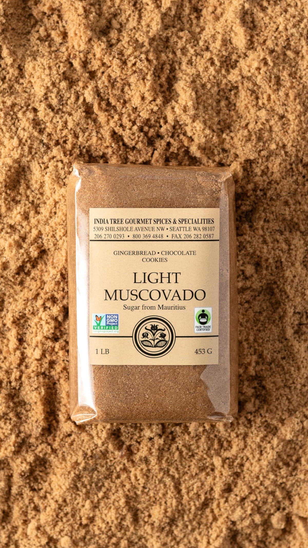 India Tree Light Muscovado sugar dissolving into coffee for depth