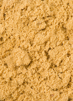 India Tree Light Muscovado granules closeup with rich molasses notes
