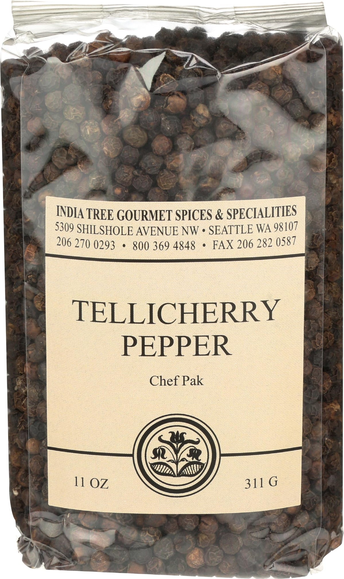 India Tree Tellicherry Pepper bottle adds bold aroma to dishes