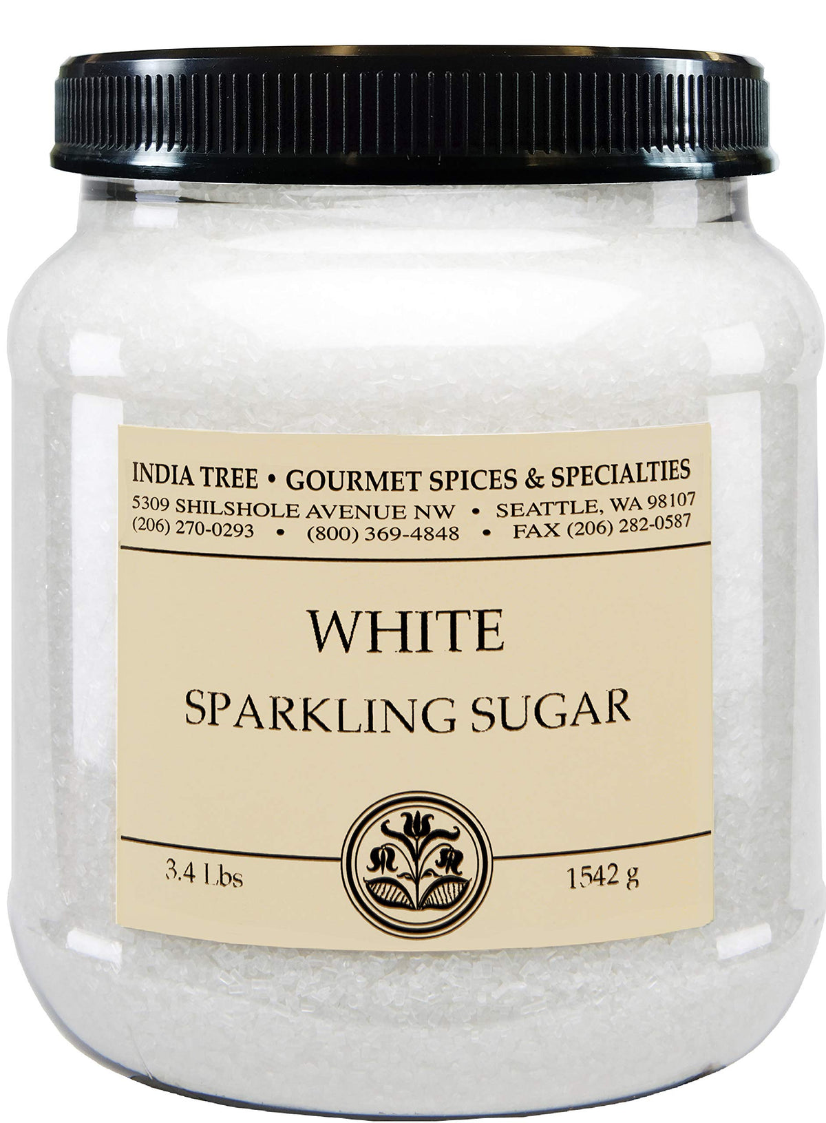 India Tree White Sparkling Sugar large crystals on cookies before baking, adding shimmer.