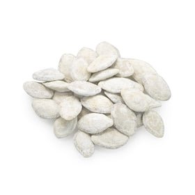 Indian salted pumpkin seeds serving bowl highlights party-pleasing snack for sharing.
