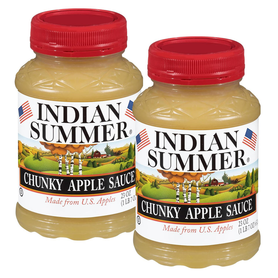INDIAN SUMMER chunky applesauce jar for quick family snacks on the go