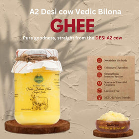 Indicow A2 Desi Sahiwal ghee pan aroma steam indicates rich flavor.