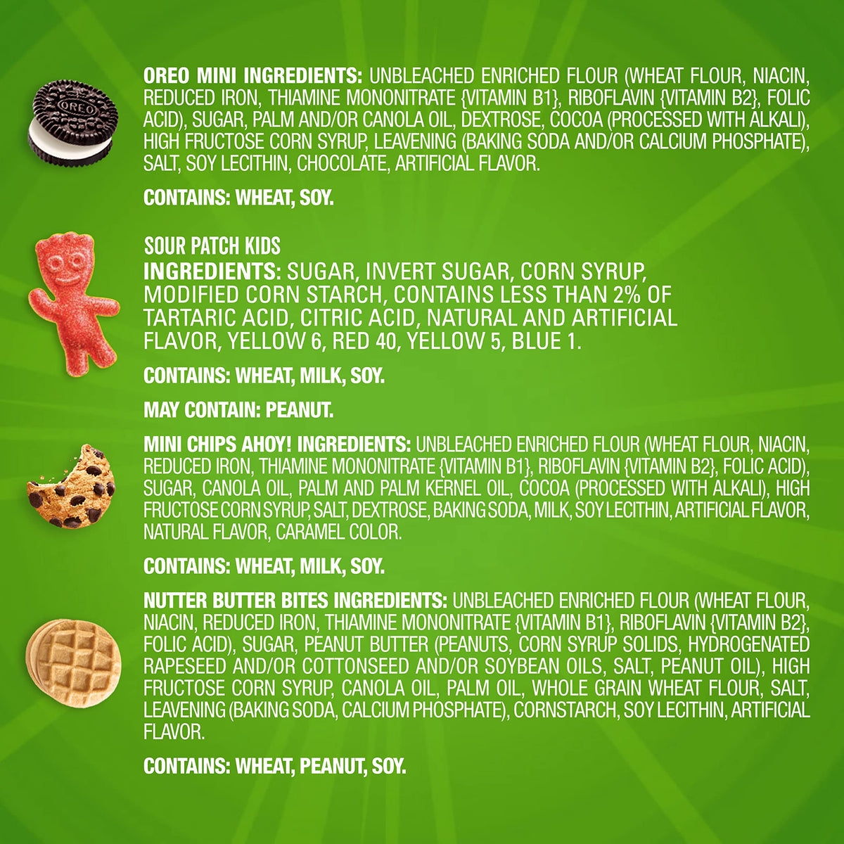Individually wrapped snacks image, keeps freshness and grab-and-go convenience.