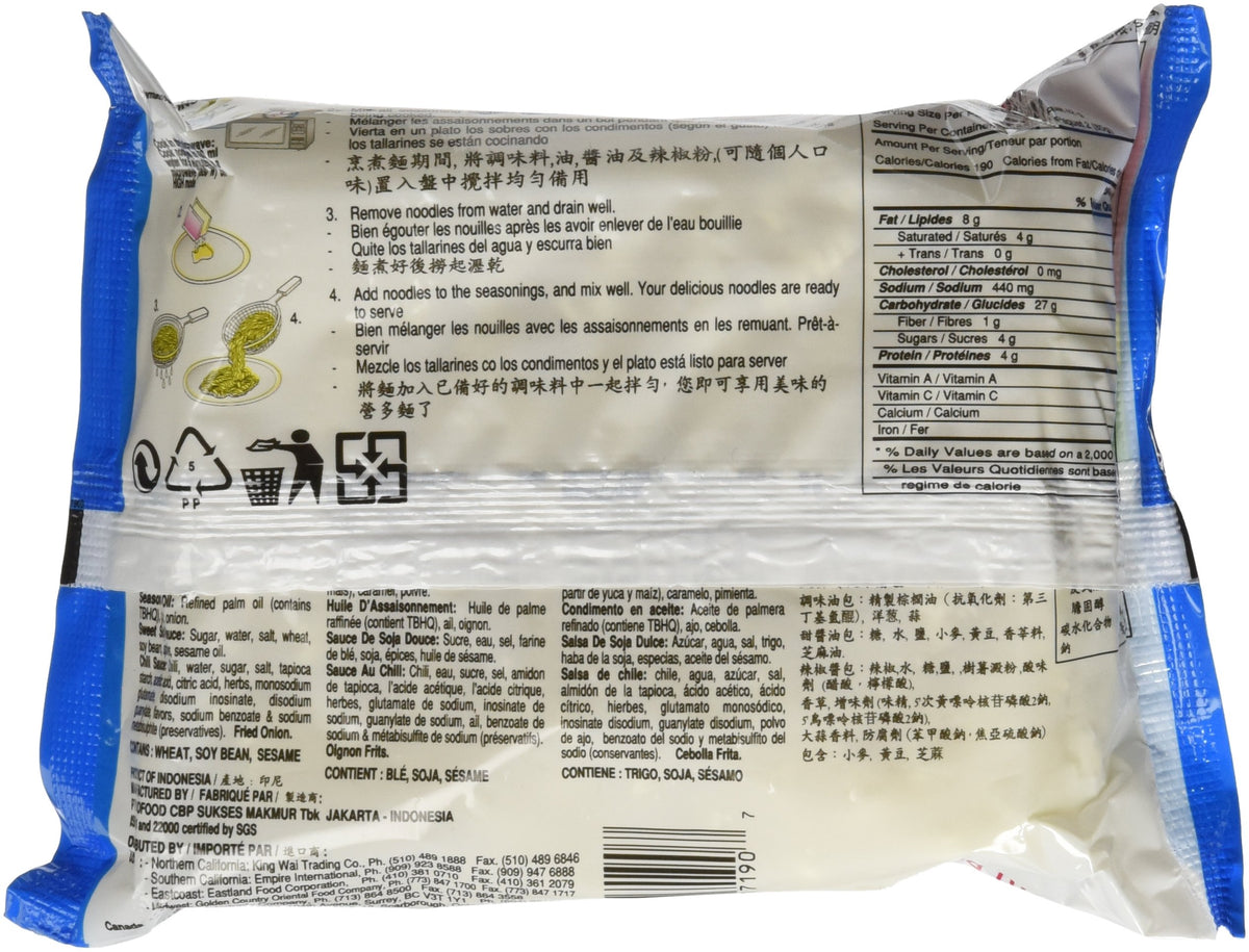 Indomie BBQ Chicken noodles packaging-front-view, convenient meal option for busy days.