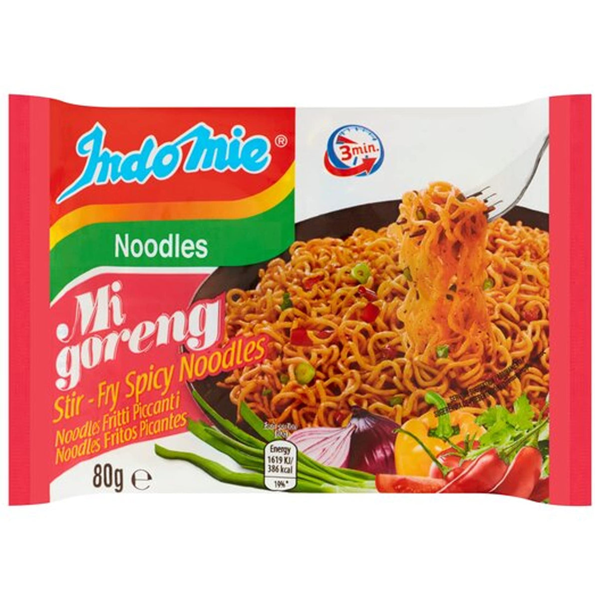 Indomie Mi Goreng pack of 30 for quick, flavorful meals.