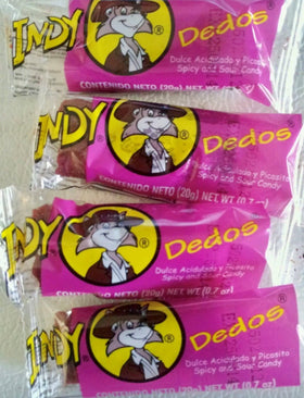 Indy Spicysour candies in hand ready for snacking.
