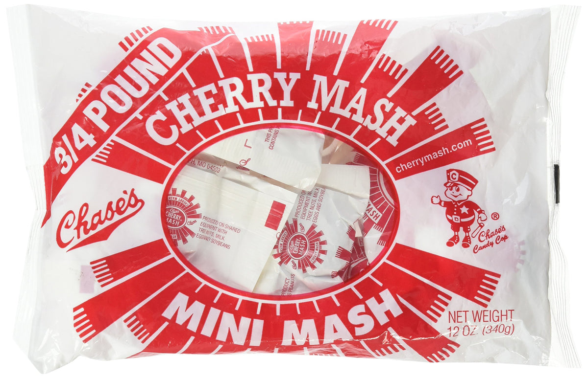 Infun Chase's Mini Mash Cherry Mash 12oz, convenient on-the-go cherry snack.
