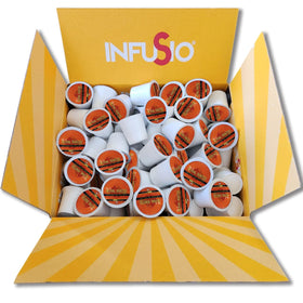 InfuSio 12-flavor display showcases versatile flavored coffee choices