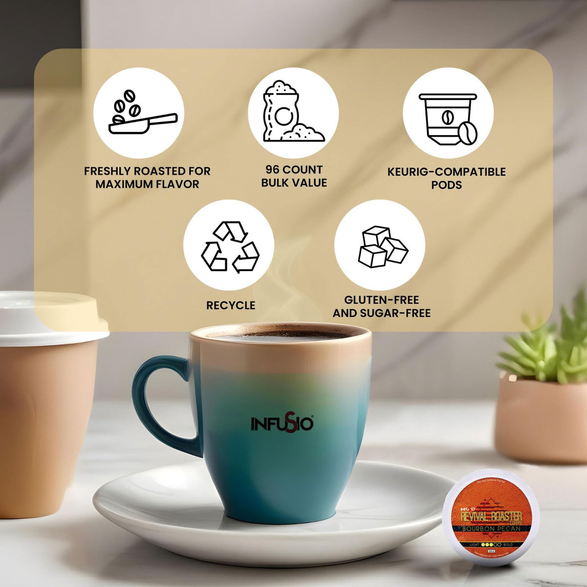 InfuSio Coconut Mocha pod delivering tropical notes in a smooth cup
