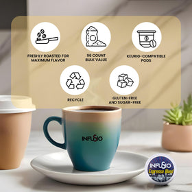 InfuSio espresso blend pod ideal for quick, rich shots.