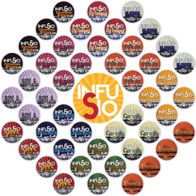 InfuSio flavored coffee pods variety pack for Keurig brewers.