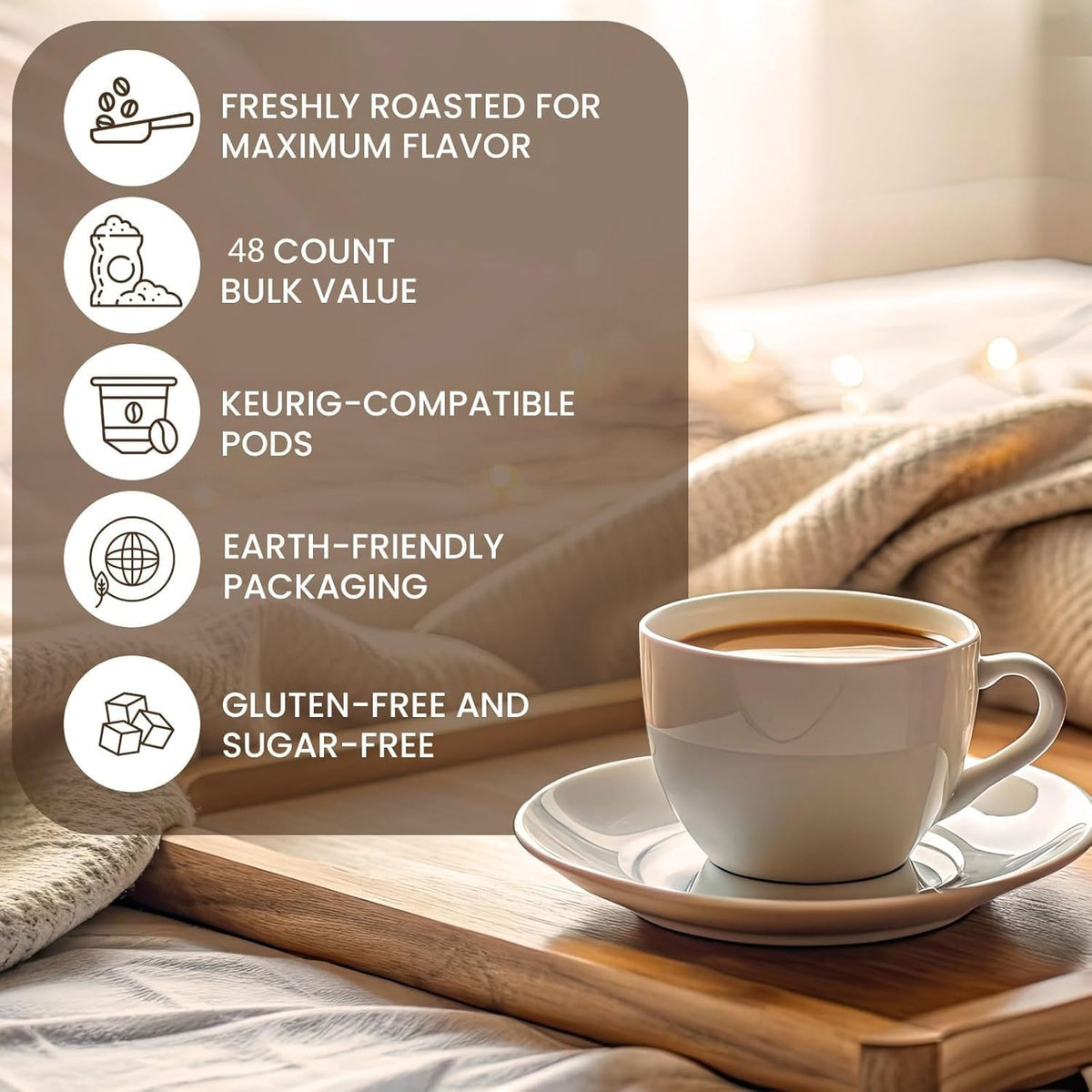 InfuSio rotating seasonal flavors keep coffee moments fresh.