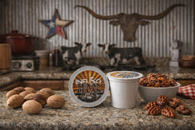 InfuSio Texas Pecan pods in a row, versatile for office setup