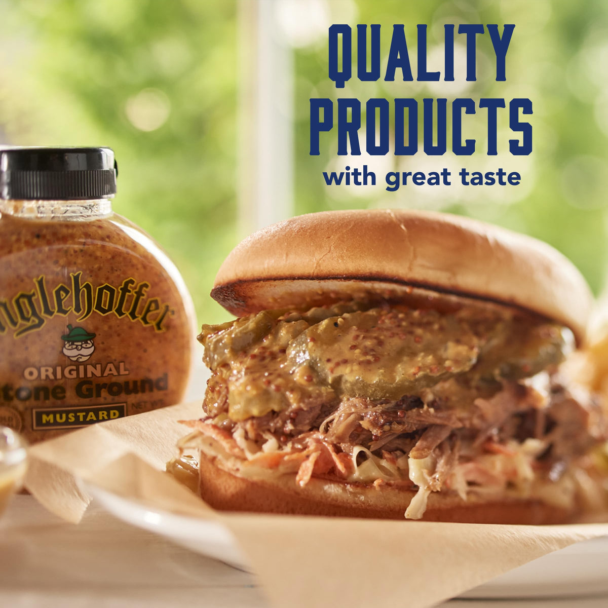 Inglehoffer Condiments closeup highlights fresh ingredients and vibrant textures.