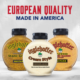 Inglehoffer Mustard pairing ideas for sandwiches and burgers.