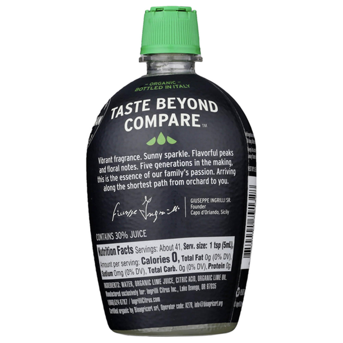 Ingrilli Lime Squeeze ingredients featuring clean, simple formulation