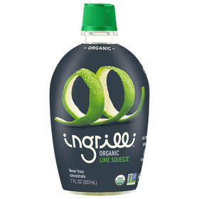 Ingrilli Lime Squeeze label-close showing organic certification and lime aroma