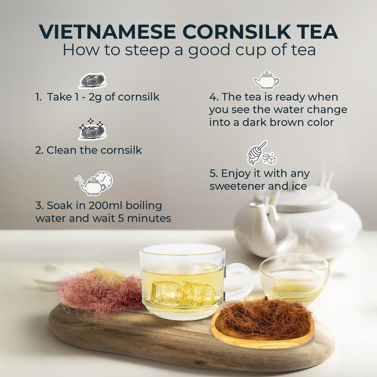 Amber infusion from INJOY YOUR VITALGRI:N corn silk tea