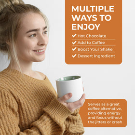 Inner Elevate coffee like serving with frothy top, dairy free and smooth