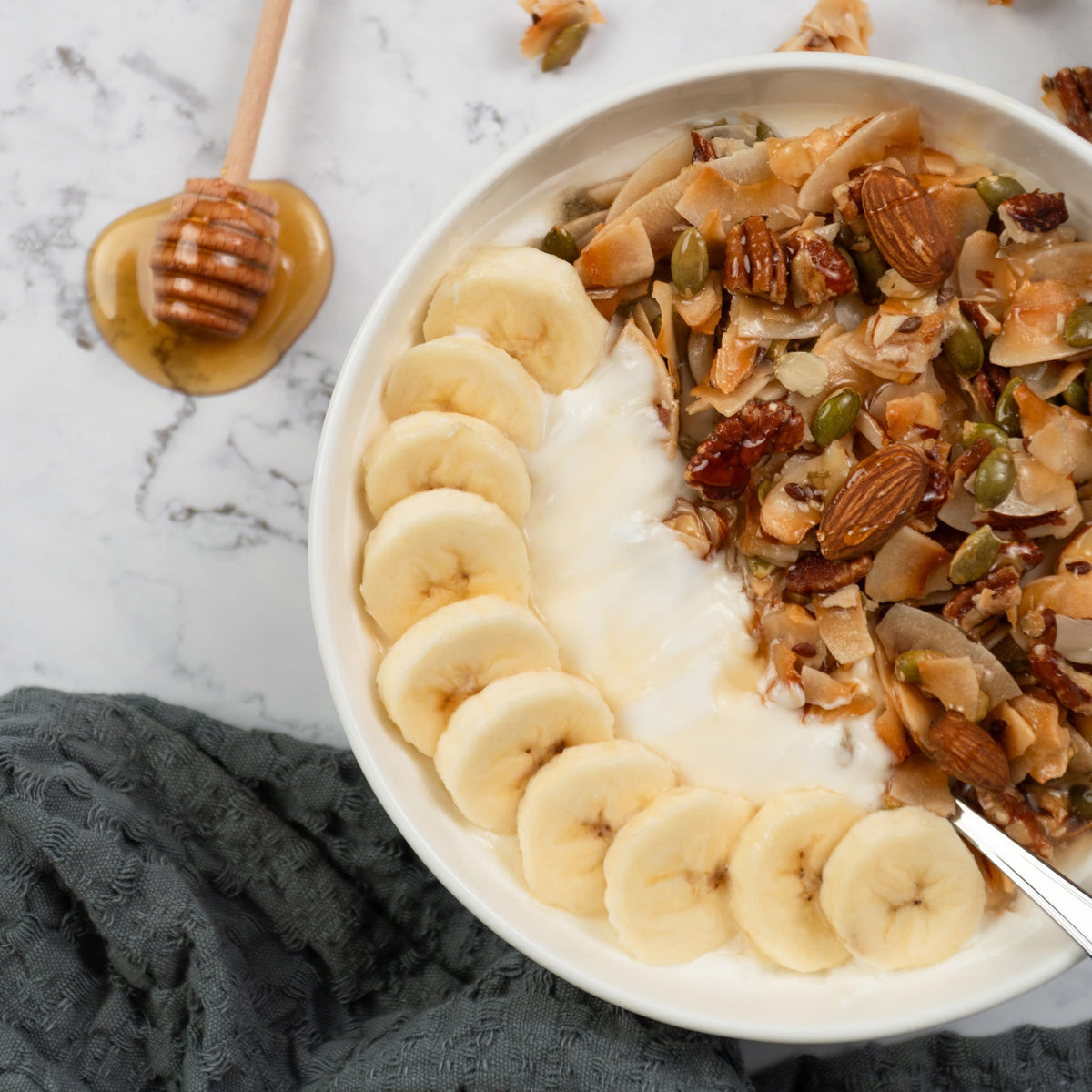 InnoFoods Almond Pecan Clusters keto-friendly info emphasizes low net carbs.