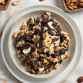 InnoFoods clusters served over yogurt or ice cream for chocolatey crunch.